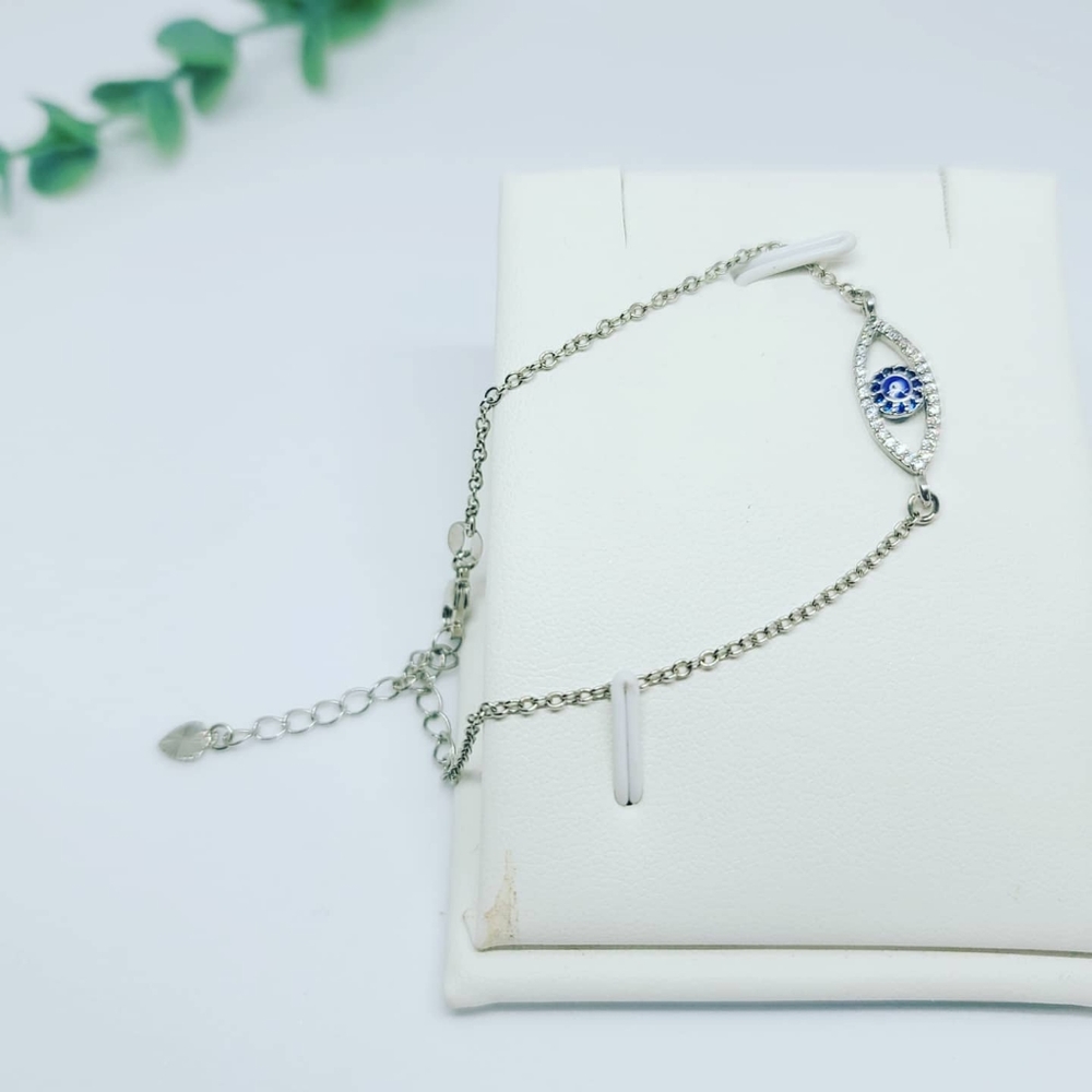 925 Silver "Evil Eye" Zirconia Bracelet